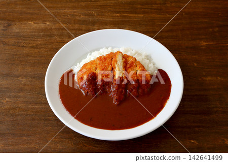 Chicken cutlet curry rice in the background of the table Chicken cutlet curry rice in the background of the table 142641499