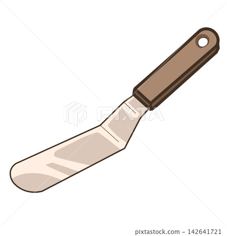 Offset Spatula Baking Tool Flat Illustration Offset Spatula Baking Tool Flat Illustration 142641721