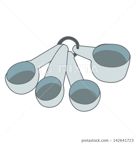 Measuring Cups and Spoons Set Flat Illustration Measuring Cups and Spoons Set Flat Illustration 142641723