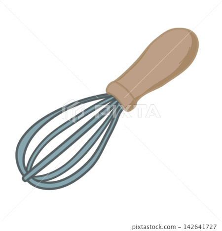 Metal Whisk Kitchen Tool Flat Illustration Metal Whisk Kitchen Tool Flat Illustration 142641727