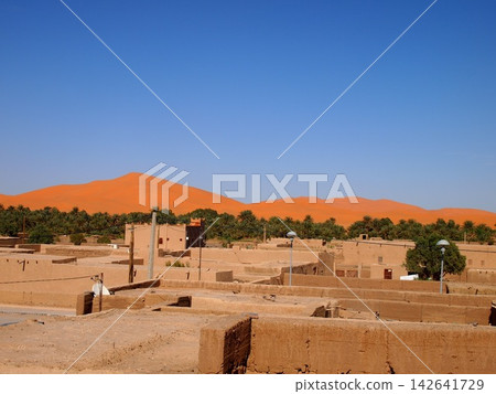 Morocco, Merzouga, Blue Sky Morocco, Merzouga, Blue Sky 142641729