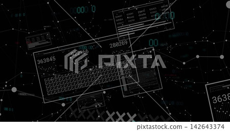 Displaying translucent keyboard schematic in data HUD, floating panels, numeric overlays, network Displaying translucent keyboard schematic in data HUD, floating panels, numeric overlays, network 142643374