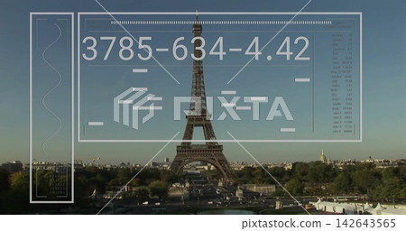 Displaying Eiffel Tower rising over River Seine from Trocadero view, with translucent HUD overlay Displaying Eiffel Tower rising over River Seine from Trocadero view, with translucent HUD overlay 142643565