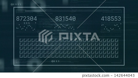 Displaying translucent dashboard on screen with readouts 872304 or 831540 or 418553, 6x20 tiles, gli Displaying translucent dashboard on screen with readouts 872304 or 831540 or 418553, 6x20 tiles, gli 142644043