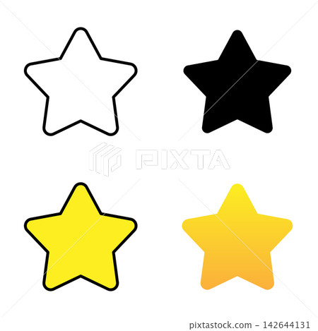Star icon, pentagram, black and white, color, Christmas, simple, winter, pictogram, vector illustration Star icon, pentagram, black and white, color, Christmas, simple, winter, pictogram, vector illustration 142644131