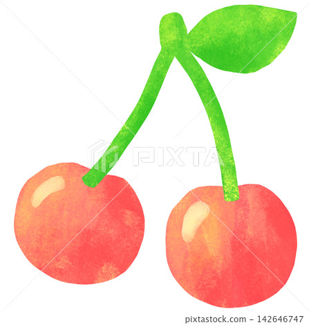 簡單可愛的櫻桃插畫 簡單可愛的櫻桃插畫 142646747