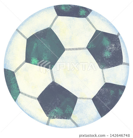 A simple and cute illustration of a soccer ball A simple and cute illustration of a soccer ball 142646748