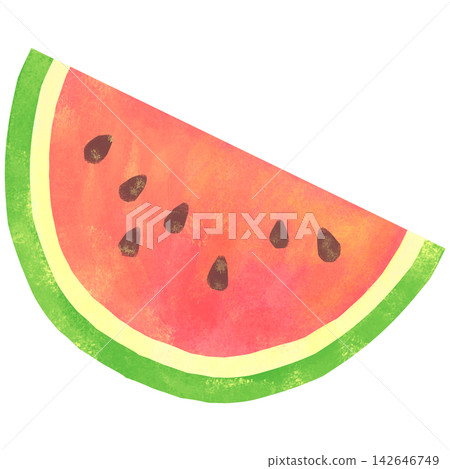 簡單可愛的西瓜插畫 簡單可愛的西瓜插畫 142646749