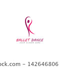 ballet logo vector illustration icon 142646806
