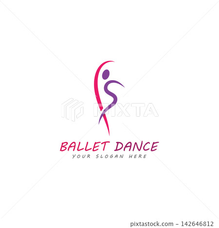 ballet logo vector illustration icon 142646812