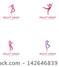 ballet logo vector illustration icon 142646839