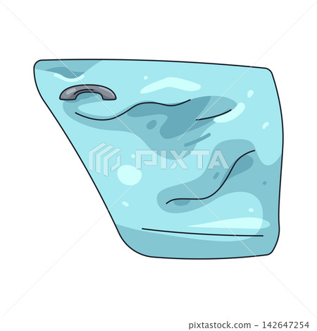 Illustration of dented door Illustration of dented door 142647254