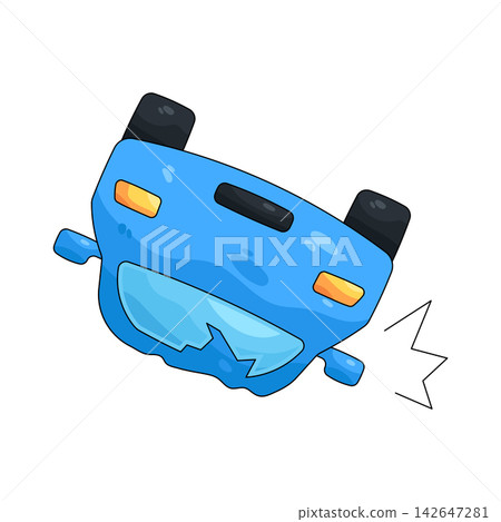 Illustration of car rollover Illustration of car rollover 142647281