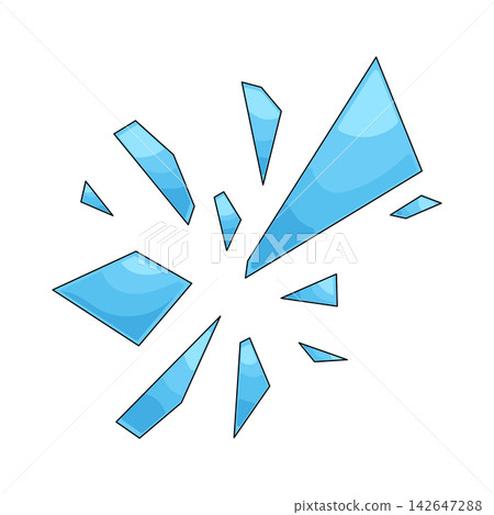 Illustration of shattered glass Illustration of shattered glass 142647288