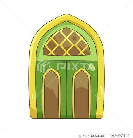 Illustration of mosque door Illustration of mosque door 142647305
