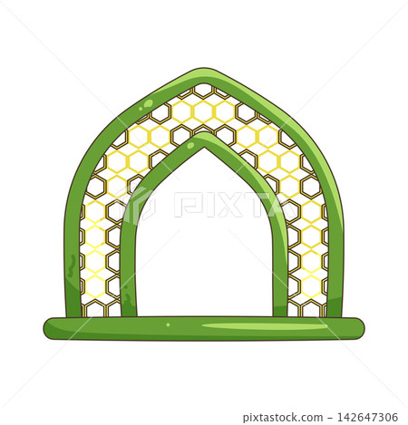 Illustration of mosque window Illustration of mosque window 142647306