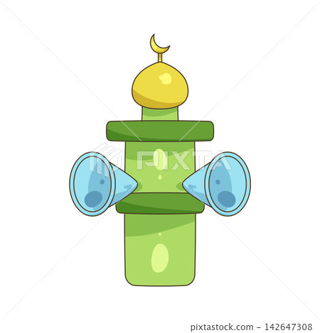 Illustration of adhan speaker Illustration of adhan speaker 142647308