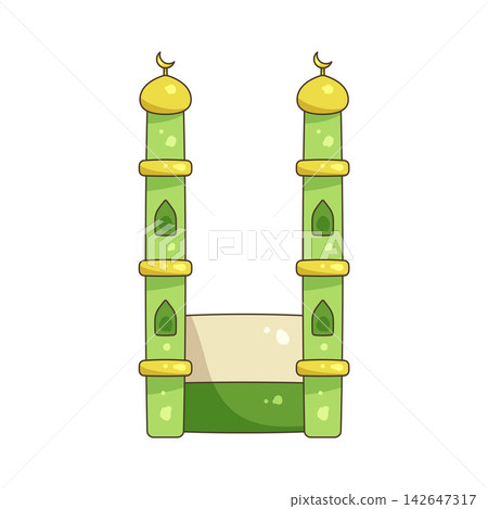 Illustration of double minaret Illustration of double minaret 142647317