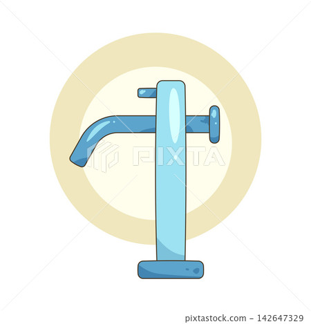 Illustration of water tap wudu 142647329