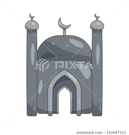 Illustration of mosque silhouette 142647331
