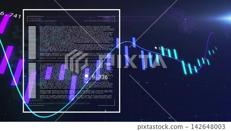 Displaying white HUD panel left on holo dashboard, with neon curve, gauges, bars, copy space Displaying white HUD panel left on holo dashboard, with neon curve, gauges, bars, copy space 142648003