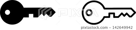 Two black key silhouettes Vector Design Two black key silhouettes Vector Design 142649942
