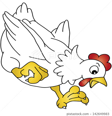 Hand-drawn animal illustration ☆ Chicken 142649983