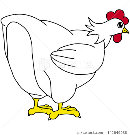 Hand-drawn animal illustration ☆ Chicken 142649988