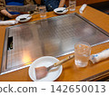 Hiroshima-style okonomiyaki on a hot plate 142650013