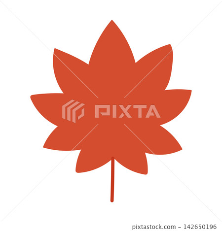 簡潔的扁平化設計,紅色楓葉向量圖。 簡潔的扁平化設計,紅色楓葉向量圖。 142650196