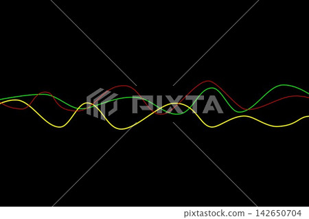 Colorful wave lines flowing across a dark background, representing trends, motion, data, and signals for technology, finance, analytics, presentations, and modern designs. Colorful wave lines flowing across a dark background, representing trends, motion, data, and signals for technology, finance, analytics, presentations, and modern designs. 142650704