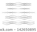 A luxurious silver curved decorative border 142650895