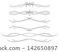 A luxurious silver curved decorative border 142650897