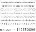 A luxurious silver curved decorative border 142650899