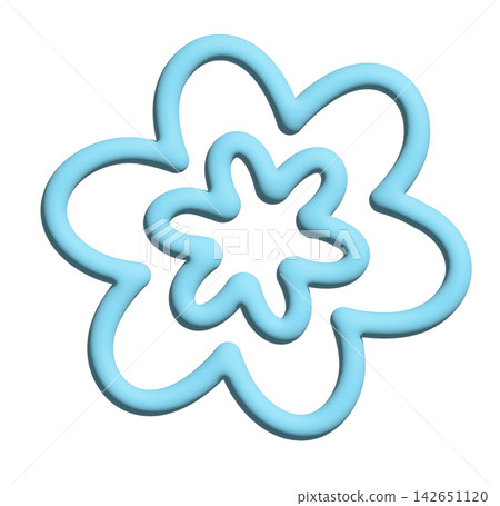 3D pastel blue flower outline for embossed plants, tree, floral print, nature, garden, spring time, summer vibes, blossom, blooming, outdoors, home, house, yard, picnic, shirt print, pin, brooch 3D pastel blue flower outline for embossed plants, tree, floral print, nature, garden, spring time, summer vibes, blossom, blooming, outdoors, home, house, yard, picnic, shirt print, pin, brooch 142651120