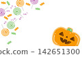 Halloween pumpkin icing cookies and lots of candy (white background) 142651300
