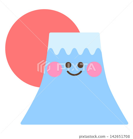 可愛的富士山（一年中的第一個日出） 142651708
