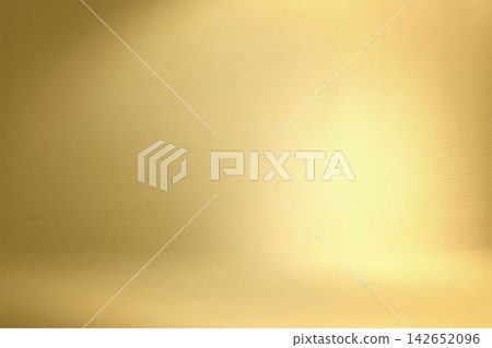Empty golden studio background with gradient light and vignette. Empty golden studio background with gradient light and vignette. 142652096