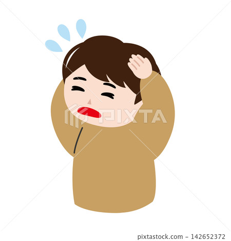 一幅插圖,描繪了一個男人雙手抱頭,一臉茫然。 一幅插圖,描繪了一個男人雙手抱頭,一臉茫然。 142652372