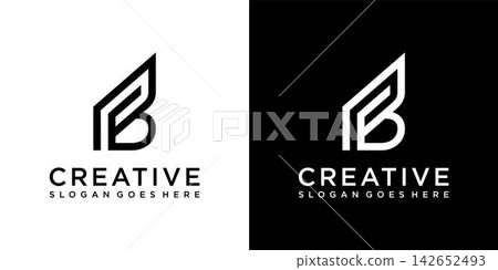 FB or BF initial letter logo design vector template FB or BF initial letter logo design vector template 142652493
