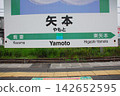 Station name sign at Yamoto Station on the Senseki Line (Higashimatsushima City, Miyagi Prefecture) 142652595