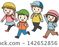 Illustration of children going hiking 142652856