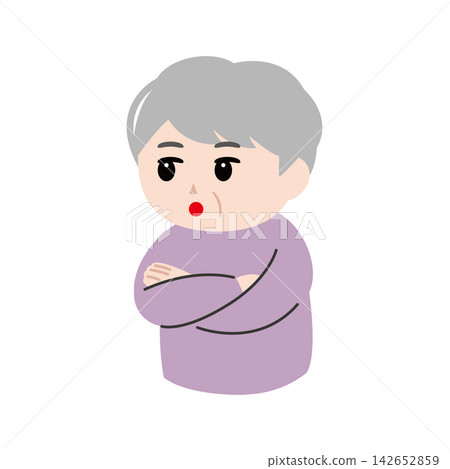 An illustration of an elderly woman who understands and has an epiphany. An illustration of an elderly woman who understands and has an epiphany. 142652859