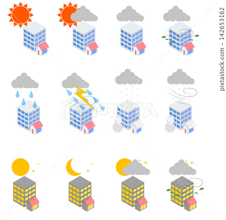 Weather Icon Set: City Edition Weather Icon Set: City Edition 142653162