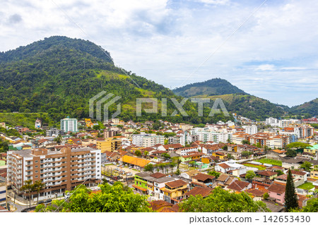 Angra dos Reis Brazil mountain city sea landscape panorama. Angra dos Reis Brazil mountain city sea landscape panorama. 142653430