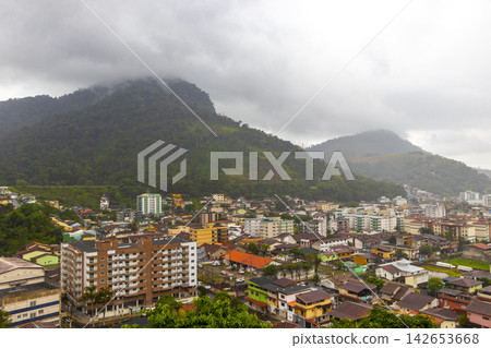 Angra dos Reis Brazil mountain city sea landscape panorama. Angra dos Reis Brazil mountain city sea landscape panorama. 142653668