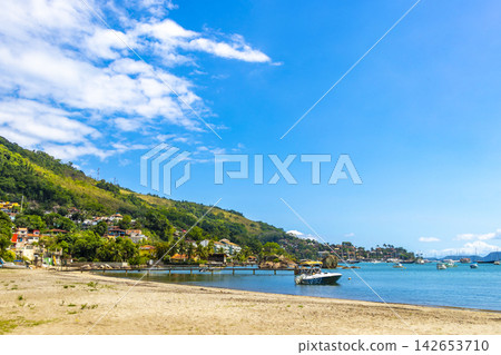 Panorama of tropical beach seascape in Angra dos Reis Brazil. Panorama of tropical beach seascape in Angra dos Reis Brazil. 142653710
