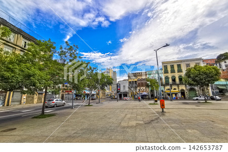 Rio de Janeiro Brazil City Street Cityscape and Skyline Downtown. Rio de Janeiro Brazil City Street Cityscape and Skyline Downtown. 142653787
