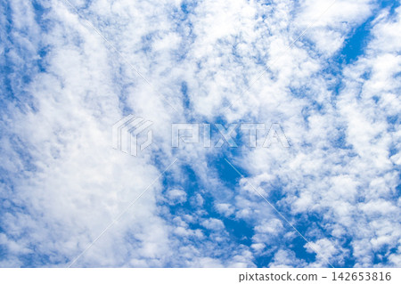 Clear Blue Sky with Light Little Fluffy Clouds in Brazil. Clear Blue Sky with Light Little Fluffy Clouds in Brazil. 142653816