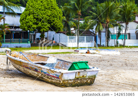 Panorama of tropical port pier in Angra dos Reis Brazil. Panorama of tropical port pier in Angra dos Reis Brazil. 142653865